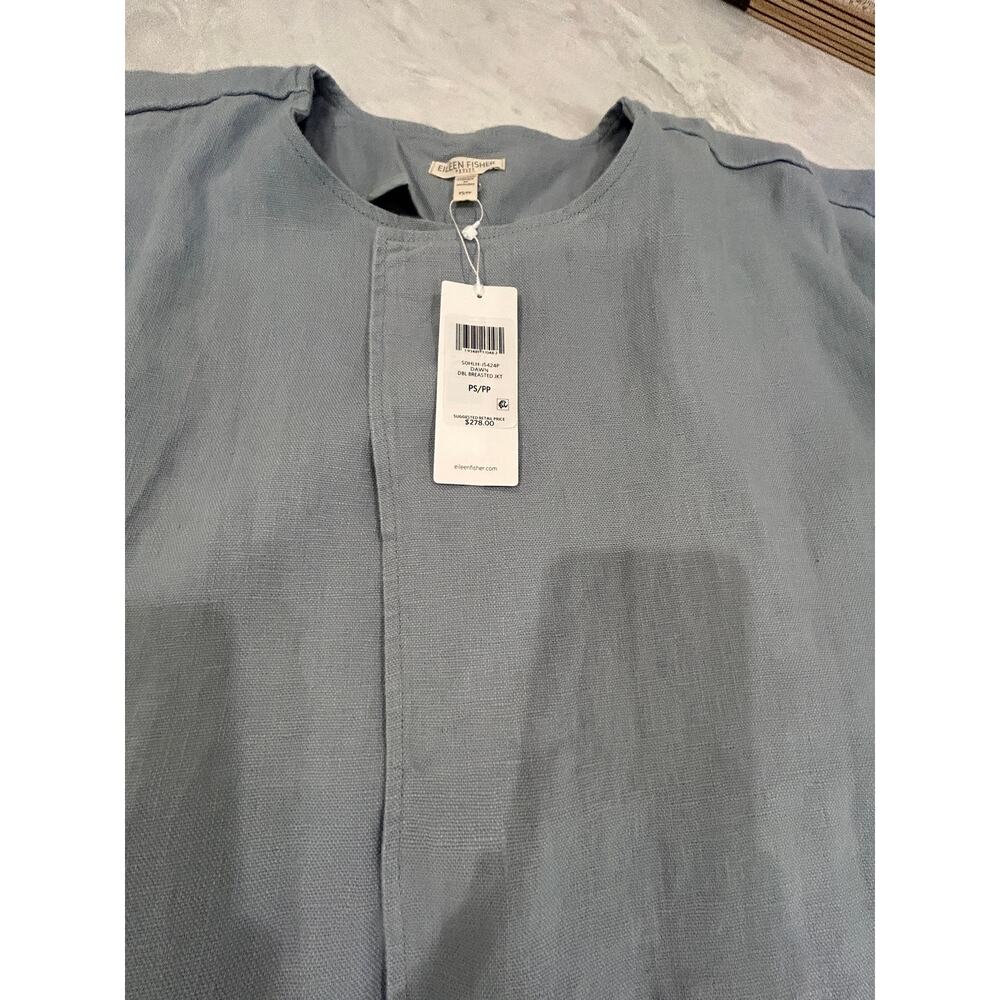 Eileen Fisher Organic Linen Open‑Front Drape Jacket – Petite Small – NWT - Picture 6 of 11